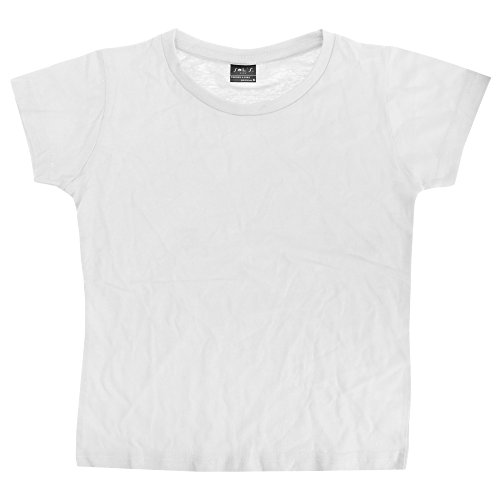 SOLS- Camiseta de Manga Corta para niñas (4 años) (Blanco)