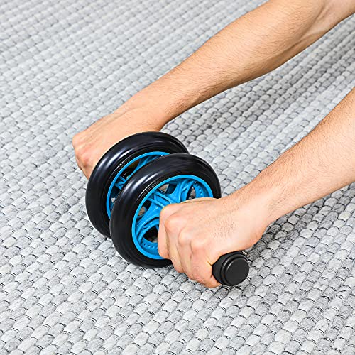 SONGMICS Spu75p SPU75P-Rodillo, Alfombrilla Antideslizante para Las Rodillas, para Entrenamiento Abdominal y Desarrollo Muscular, para Mujeres y Hombres, Unisex Adulto, Azul, 32 x 14,5 cm