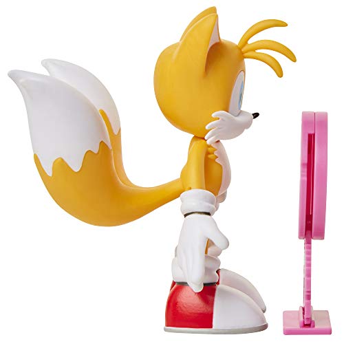 Sonic: Tails, Figura de acción (tamaño 10 cm) con Miembros Flexibles y Accesorio