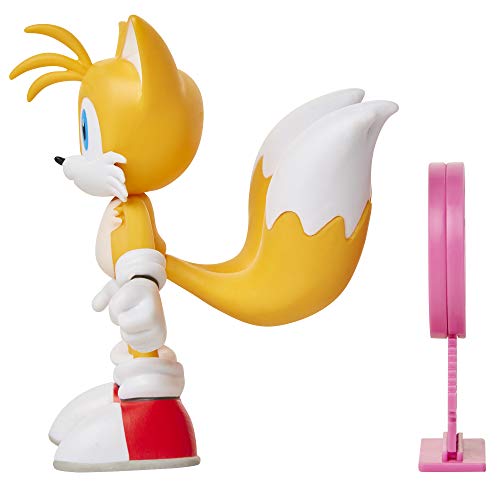 Sonic: Tails, Figura de acción (tamaño 10 cm) con Miembros Flexibles y Accesorio