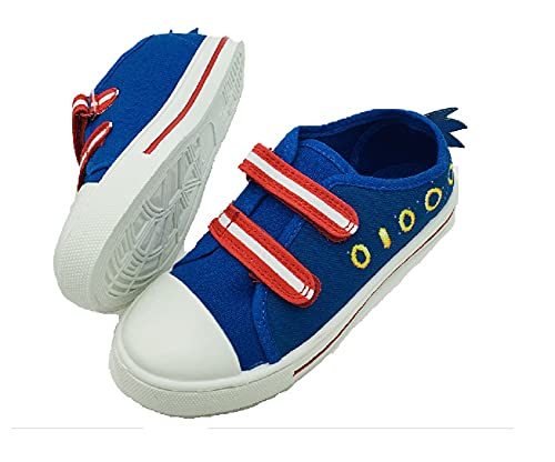 Sonic The Hedgehog Bombas de lona para niños tamaño 7-3, color Azul, talla 32 EU