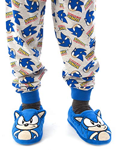 Sonic The Hedgehog Slippers Kids Plush Bordado Cara Zapatos de Caracteres 3D 32