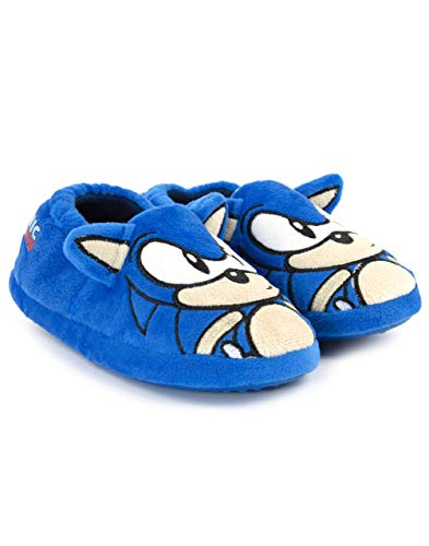 Sonic The Hedgehog Slippers Kids Plush Bordado Cara Zapatos de Caracteres 3D 32