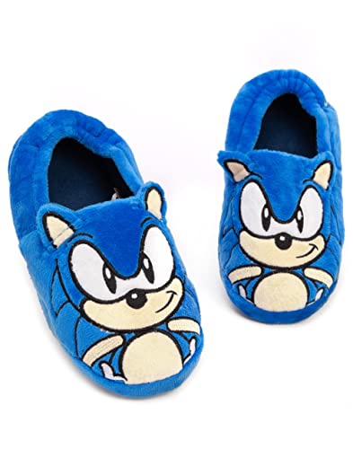Sonic The Hedgehog Slippers Kids Plush Bordado Cara Zapatos de Caracteres 3D 32