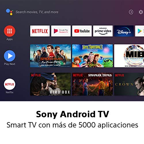 Sony KD-43XH8196 - HDR Android TV (procesador X1 4K HDR, Triluminos, X-Reality PRO, MotionFlow XR, Dolby Vision, Dolby Atmos, calibración automática caIMAN, control por voz), Compatible con Alexa