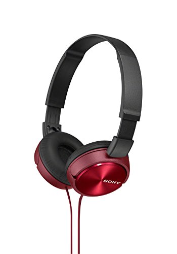 Sony MDR-ZX310APR - Auriculares de diadema cerrados (con micrófono, control remoto integrado), rojo