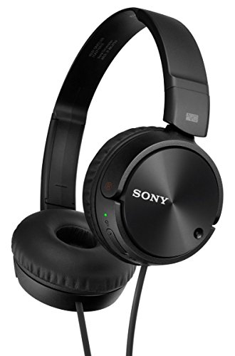 Sony MDRZX110NAB.CE7 - Auricular plegable (cancelación de ruido, autonomía de 80 horas, micrófono incorporado, control remoto para smartphones), negro