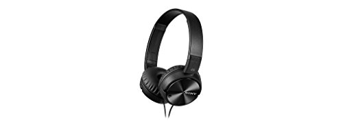 Sony MDRZX110NAB.CE7 - Auricular plegable (cancelación de ruido, autonomía de 80 horas, micrófono incorporado, control remoto para smartphones), negro