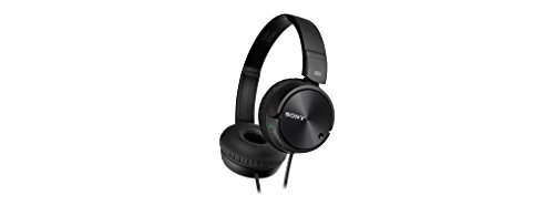 Sony MDRZX110NAB.CE7 - Auricular plegable (cancelación de ruido, autonomía de 80 horas, micrófono incorporado, control remoto para smartphones), negro