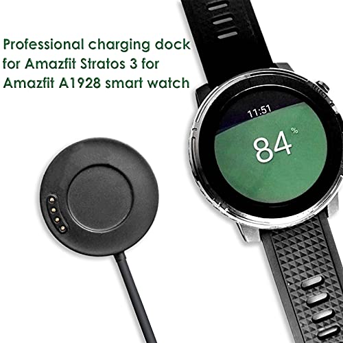 SOONHUA Cargador Portátil de Muelle de Carga para Amazfit Stratos 3 para Reloj Inteligente Amazfit A1928