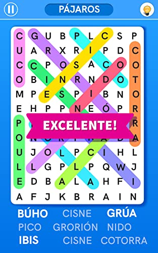 Sopa de letras: juego clásico. Palabras ocultas