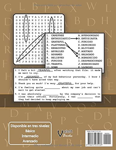SOPA DE LETRAS Y ACTIVIDADES PARA APRENDER INGLÉS (INTERMEDIO): Amplía tu vocabulario con sopa de letras, actividades de unir con flechas y rellenar huecos por temas y con traducciones