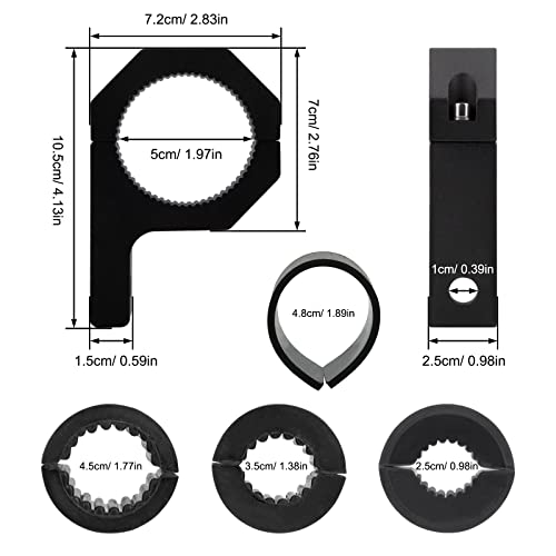 Soporte de Montaje de Barra de Luz 25-50mm Universal Abrazaderas de Tubo de Luz LED Trabajo para Vehículos Todoterreno Camión Motocicleta 2 Piezas
