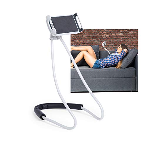 Soporte móvil Largo y Flexible, Soporte móvil Cuello Cisne para móvil o cámara, Soporte para teléfono Celular para Poner en el Cuello o Mesa, Soporte Smartphone Manos Libres (Soporte Móvil Cuello)