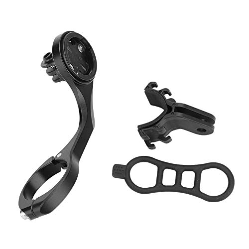 Soporte para computadora de Bicicleta, Soporte de Montaje de extensión de cámara de acción de computadora de Bicicleta de aleación de Aluminio para Manillar de 31.8 mm(Garmin -Negro)