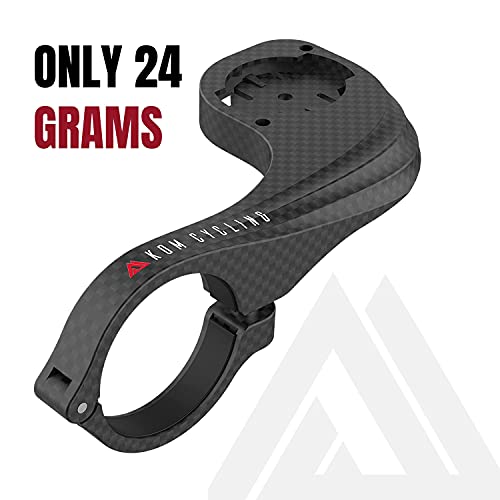 Soporte para ordenadores de bicicletas Garmin KOM Cycling Mount con acabado en carbono como el del Garmin Edge Mount Diseñado para Garmin Edge 530, Garmin 830 y otros modelos de Garmin