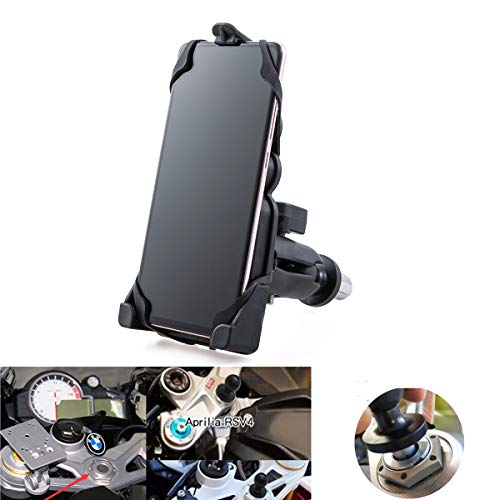 Soporte para Teléfono de Motocicleta, para Smartphone de 3.5 '' - 7.5 '' para Motocicleta con Orificio Redondo