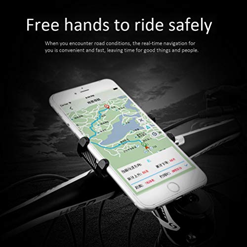 Soporte universal para teléfono móvil para bicicleta, giratorio 360 grados, para teléfonos de 3,5 a 6,5 pulgadas y GPS
