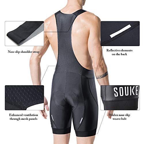 Souke Sports Culote Bicicleta Hombre Culotte Ciclismo Hombre Culote MTB Pantalones Cortos Ciclismo Hombre