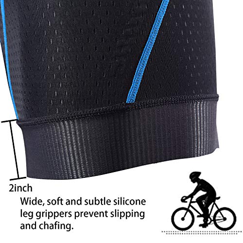 Souke Sports Pantalones Cortos Ciclismo Hombre 4D Acolchados para Bicicleta MTB con agarres Antideslizantes para Las piernas, Transpirables, de Secado rápido y cómodos