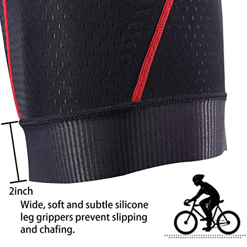 Souke Sports Pantalones Cortos Ciclismo Hombre 4D Acolchados para Bicicleta MTB con agarres Antideslizantes para Las piernas, Transpirables, de Secado rápido y cómodos