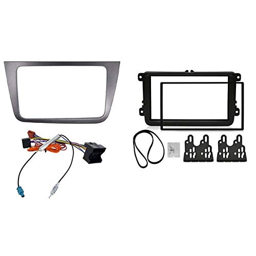 Sound-Way - Kit de Montaje Marco para Radio Pantalla 2 DIN Compatible con Seat Altea 2004-2015, Toledo 2004-2009 - KA11-582