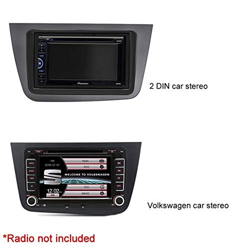 Sound-Way - Kit de Montaje Marco para Radio Pantalla 2 DIN Compatible con Seat Altea 2004-2015, Toledo 2004-2009 - KA11-582