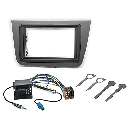 Sound-Way - Kit de Montaje Marco para Radio Pantalla 2 DIN Compatible con Seat Altea 2004-2015, Toledo 2004-2009 - KA11-582