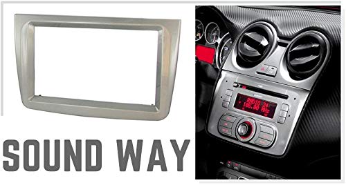 Sound-Way Kit Montaje Autoradio, Marco 1 DIN / 2 DIN Radio para Coche, Caja de Almacenamiento, Llaves de Desmontaje, Adaptador Antena, Compatible con Alfa Romeo Mito