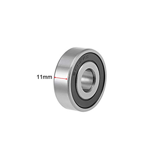 sourcing map Rodamientos de Bolas, 4x Cojinetes de bolas de Ranura Profunda 6202-16-2RS, 16x35x11mm Rodamiento de Doble Sellado, de Acero, para Roller Skate, Equipo Mecánico, Instrumentos Eléct