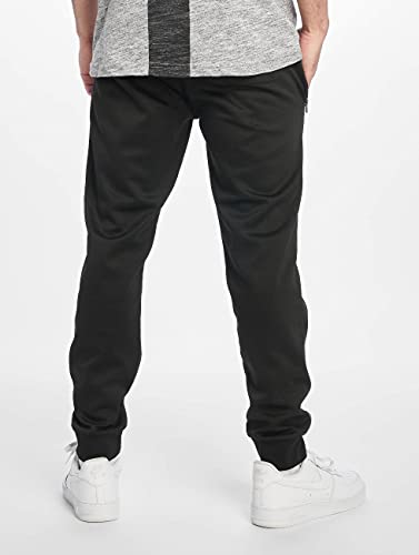 Southpole Basic Tech Fleece Jogger Pantalones para Correr, Negro, S para Hombre