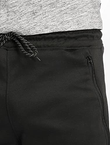 Southpole Basic Tech Fleece Jogger Pantalones para Correr, Negro, S para Hombre