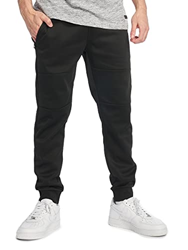 Southpole Basic Tech Fleece Jogger Pantalones para Correr, Negro, S para Hombre