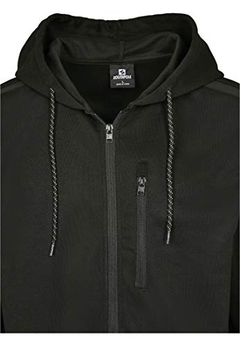 Southpole Taped Tech Fleece Full Zip Hoody Camiseta, Negro, M para Hombre