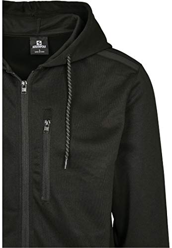 Southpole Taped Tech Fleece Full Zip Hoody Camiseta, Negro, M para Hombre