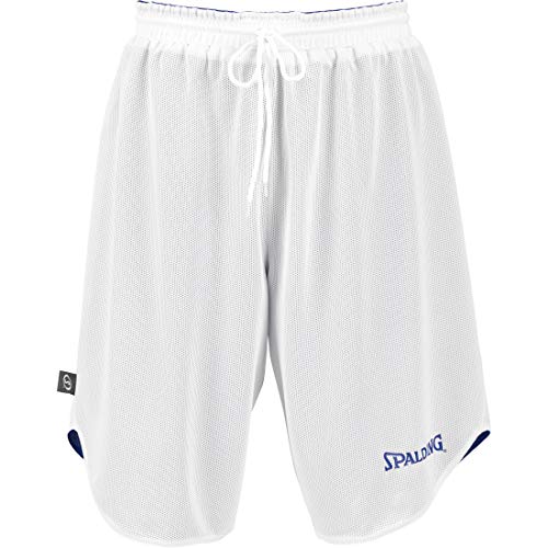 Spalding Doubleface Kids Set, Conjunto reversible camiseta y pantalones de baloncesto para Unisex-Niños, Azul/Blanco (Royal/White), XS(152)