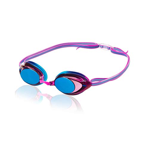 Speedo Women's Vanquisher 2.0 Mirrored Swim Goggles, One Size, Purple Dream