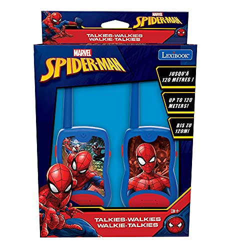 Spider-Man - Walkie-Talkies, 100 metros, juguete niño (Lexibook TW12SP)