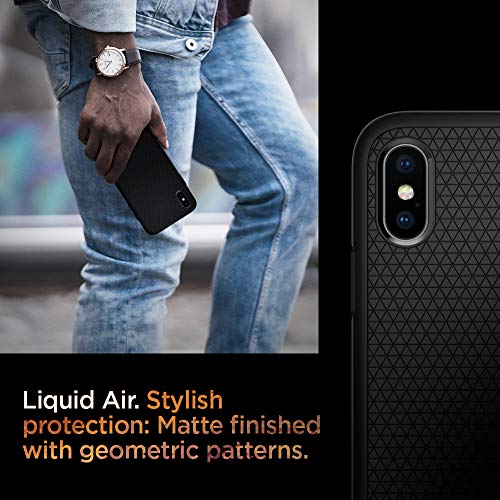 Spigen Funda Liquid Air Compatible con iPhone XS MAX - Negro