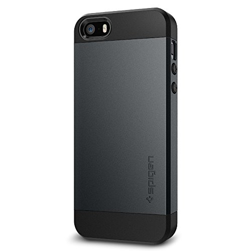 Spigen Funda Slim Armor Compatible con iPhone SE(2016)/5S/5 - Metal Pizarra