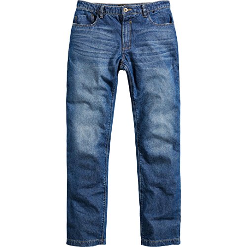 Spirit Motors Jeans de Motocicleta Pantalones de Motocicleta Vaqueros de Hombre con función Protectora, Bolsillos Protectores de Rodilla, Vaqueros de aramida/algodón Resistentes a la abrasión