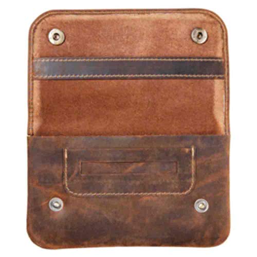 Spirit Motors Vintage Leather Belt Pouch For Tobacco One Size
