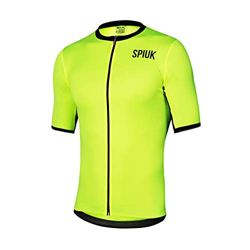 Spiuk Maillot M/C Anatomic Hombre Amarillo Fluor T. L, Talla L