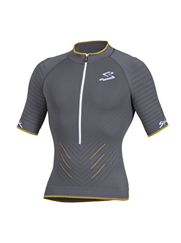 Spiuk Team Maillot, Hombre, Gris/Amarillo, L