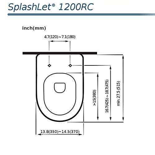 SplashLet 1200RC Bidé eléctrico inteligente con control remoto
