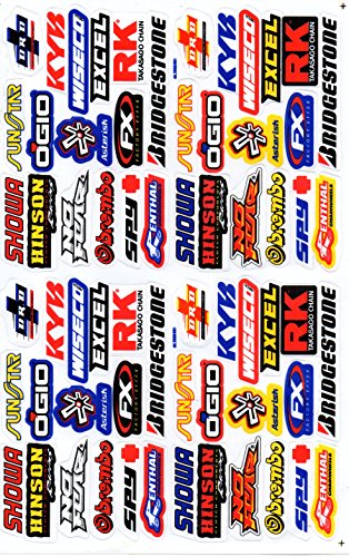 Sponsors Hoja Racing Decal Sticker Tuning Racing Tamaño: 27 x 18 cm para el coche o la moto