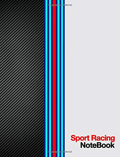Sport Racing Note book: Journal Diary Maintenance Log Book, 110 Pages (55 sheets) White Paper Wide Lined Composition, Carbon Fiber and DTM M Sport ... & Gift Idea For Dads Teens and Car Owners