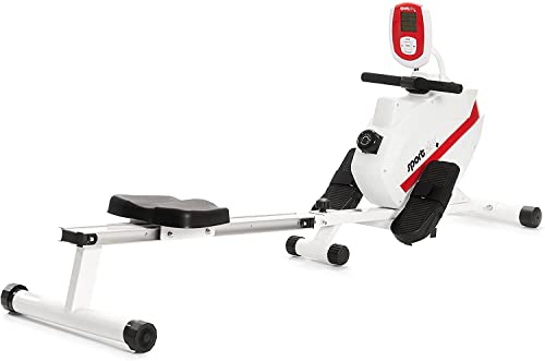 SportPlus Máquina de Remo Fitness para Uso Interior – Incluye Receptor de Ritmo Cardíaco de 5 kHz en de Remo – Máquina de Remo Plegable – Máx. Peso Usuario 150 Kg