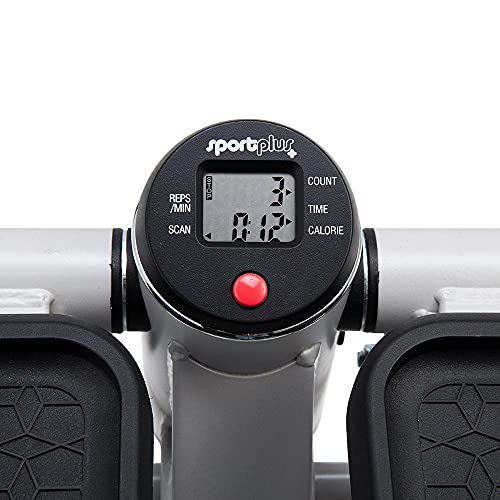 SportPlus Mini Stepper 2en1, tecnología de desplazamiento patentada, movimientos laterales y horizontales, peso max 100 kg, cilindros hidráulicos de larga duración, ordenador entrenamiento, SP-MSP-005