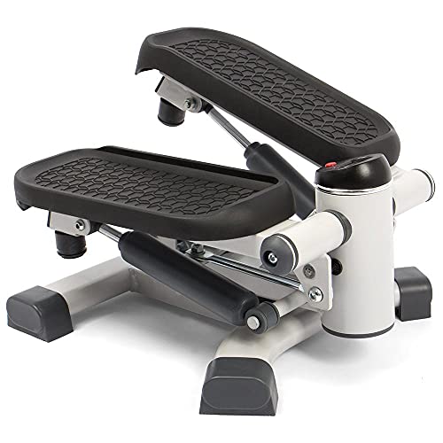 SportPlus Mini Stepper 2en1, tecnología de desplazamiento patentada, movimientos laterales y horizontales, peso max 100 kg, cilindros hidráulicos de larga duración, ordenador entrenamiento, SP-MSP-005